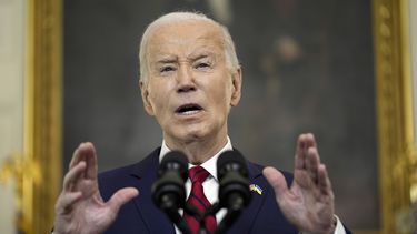 El presidente estadounidense Joe Biden en la Casa Blanca en Washington el 24 de abril del 2024. (Foto AP/Evan Vucci)