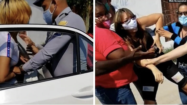 detienen a iliana hernandez junto a un grupo de jovenes en plena calle: se rebelan al grito de ¡patria y vida! (video)