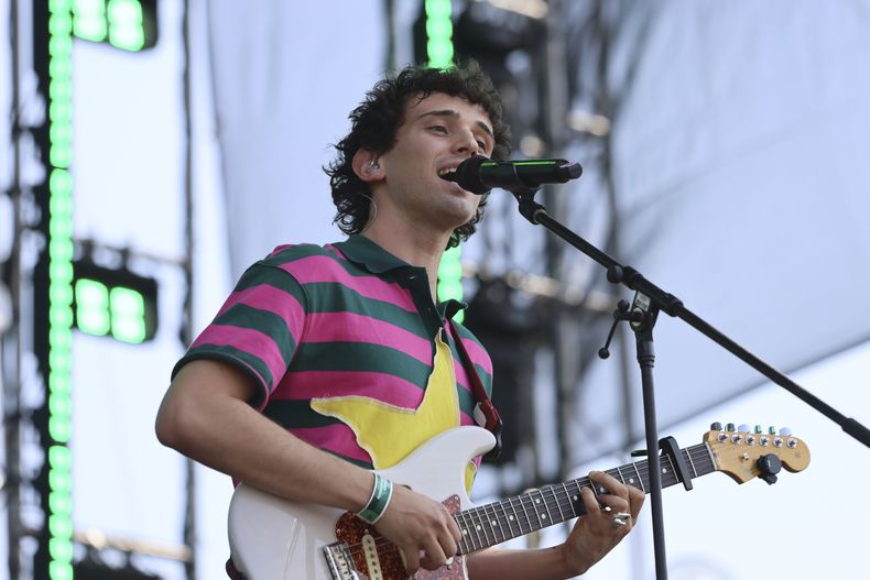 Pablopablo durante su presentación en el festival AXE Ceremonia en el Parque Bicentenario en la Ciudad de México el sábado 5 de abril de 2025. (Foto AP/Ginnette Riquelme)