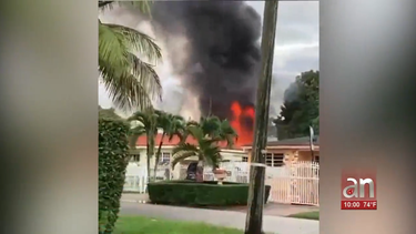 mujer herida durante incendio en el efficiency de una casa de hialeah