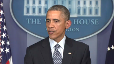 americateve | El presidente de EEUU se refirió al fallo de la justicia en Ferguson. Pidió a la población protestar en paz y citó al padre del joven negro asesinado: "Herir a otros o destruir la propiedad no es la respuesta"