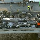 El choque múltiple en la carretera cerca de Manchac, Luisiana, el 23 de octubre de 2023. (Foto AP/Gerald Herbert)