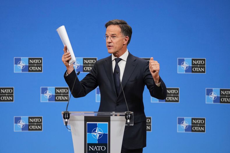 El secretario general de la OTAN Mark Rutte en Bruselas el 23 de septiembre del 2025. (AP foto/Virginia Mayo)