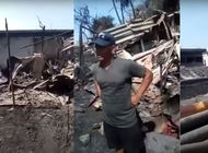cubano muestra como su casa quedo reducida a cenizas por explosion en matanzas