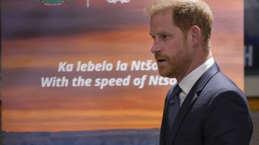ARCHIVO - El príncipe Enrique de Reino Unido habla durante un evento de alto nivel patrocinado por Lesotho en la sede de la ONU, el martes 24 de septiembre de 2024. (Foto AP/Frank Franklin II, archivo)