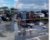 Varios vehículos se incendian afuera del Hard Rock Stadium durante juego de los  Miami Dolphins