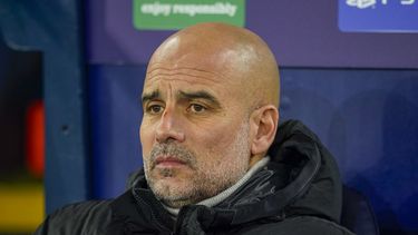 El técnico del Manchester City Pep Guardiola previo al partido contra Feyenoord en la Liga de Campeones, el martes 26 de noviembre de 2024. (AP Foto/Dave Thompson)