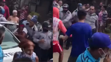 video: holguineros se rebelan contra la policia tras arresto de vendedora