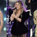 En esta combinación de fotografías, Kelsea Ballerini en el CMA Fest 2022 en Nashville, Tennesee, el 10 de junio de 2022, izquierda, Kelly Clarkson durante una presentación en Today de NBC en Nueva York el 22 de septiembre de 2023, centro, y Miley Cyrus durante su presentación en la 61a edición anual del Grammy en Los Angeles el 10 de febrero de 2019. Las tres artistas han realizado álbumes a partir de sus divorcios y están nominadas al Grammy. (Foto AP)