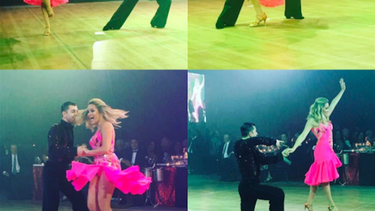 periodista gloria ordaz deslumbra con su baile en apoyo a pacientes con cancer