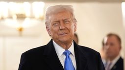 El presidente estadounidense Donald Trump en la Casa Blanca en Washington el 11 de febrero del 2025. (AP foto/Alex Brandon)