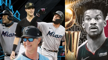 por segunda vez en la historia el heat y los marlins estan en una postemporada el mismo ano