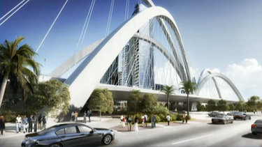 comienza la construccion de un espectacular puente  sobre biscayne boulevard en el downtown de miami