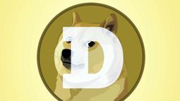 ARCHIVO - Esta captura de pantalla de aplicación de teléfono móvil muestra el logotipo de Dogecoin, en Nueva York, 20 de abril de 2021. (AP Foto/Richard Drew, Archivo)