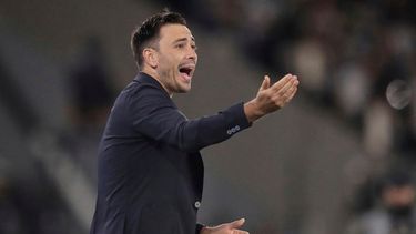 ARCHIVO - Davide Ancelotti, técnico del club brasileño Botafogo, dirige durante el partido contra Liga de Quito, en la Copa Libertadores, el 14 de agosto de 2025. (AP Foto/Bruna Prado)