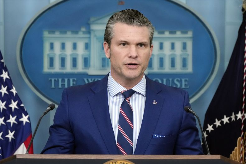 El secretario de Defensa de Estados Unidos Pete Hegseth en la Casa Blanca en Washington el 30 de enero del 2025. (AP foto/Alex Brandon)