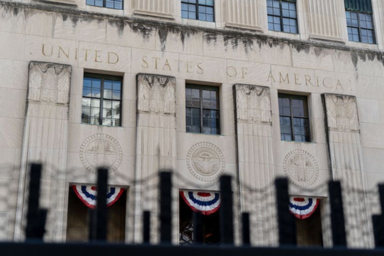 El tribunal federal Theodore Levin para el distrito este de Michigan, el lunes 8 de junio de 2026, en Detroit. (Cydni Elledge/Outlier Media vía AP)