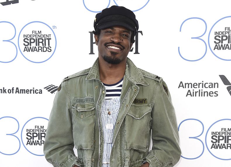 ARCHIVO - Andre Benjamin, también conocido como Andre 3000, llega a la 30ª edición de los Film Independent Spirit Awards en Santa Mónica, California, el 21 de febrero de 2015. (Foto Jordan Strauss/Invision/AP, archivo)