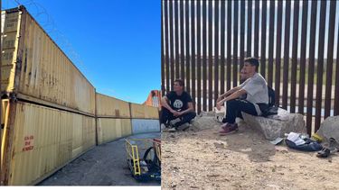 cubanos logran entrar  por la frontera de yuma, arizona a pesar de la instalacion de contenedores que pretenden  frenar el cruce de migrantes