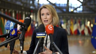 La directora de asuntos exteriores de la Unión Europea, Kaja Kallas, en Bruselas el 27 de enero del 2025. . (AP foto/Virginia Mayo)