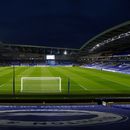 ARCHIVO - Una vista general del estadio Falmer previo a un partido de la Liga Premier entre Brighton y Hove Albion ante Newcastle United, el sábado 20 de marzo de 2021, en Brighton, Inglaterra. (Clive Rose/Pool via AP, Archivo)