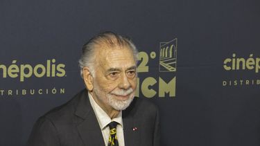 Francis Ford Coppola llega a la alfombra roja de su película Megalopolis en el Festival de Cine de Morelia el martes 22 de octubre de 2024, en Morelia, México. (Foto AP/Berenice Bautista)