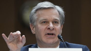 El director del FBI, Christopher Wray, declara ante la Comisión de Judicial del Senado, Washington, martes 5 de diciembre de 2023. (AP Foto/Susan Walsh)