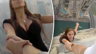 [video] modelo rusa desafia las alturas para lograr foto perfecta