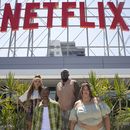 Aalith Rose Larsen, de izquierda a derecha, Cameron Goode, Donzell Taggart y Katherine Reorder de SZN4 posan para un retrato para promocionar Building the Band el miércoles 16 de julio de 2025, en Los Ángeles. (Foto Rebecca Cabage/Invision/AP)