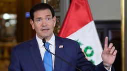 El secretario de Estado Marco Rubio en el palacio presidencial en Lima, Perú, el 10 de septiembre del 2026. (AP foto/Martin Mejia, Pool)