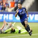 El argentino Luciano Acosta, de Cincinnati, festeja tras anotar ante Montreal, el miércoles 17 de mayo de 2023, en un encuentro de la MLS (AP foto/Jeff Dean)