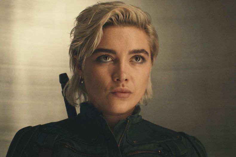 Esta imagen publicada por Marvel Studios muestra a Florence Pugh en una escena de Thunderbolts. (Disney-Marvel Studios via AP)