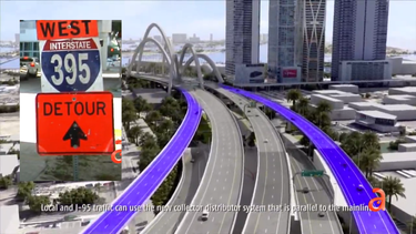 nuevos cierres y cambios en el expressway i-395 a la altura de la i-95