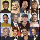Esta combinación de fotografías muestra, en la fila superior de izquierda a derecha, Bad Bunny, Quinta Brunson, Sabrina Carpenter, Dave Chappelle, Miley Cyrus, Robert De Niro, en la segunda fila desde la izquierda, Adam Driver, Ayo Edebiri, Tom Hanks, Woody Harrelson, Scarlett Johansson, Peyton Manning, y en la fila inferior desde la izquierda, Steve Martin, Paul McCartney, John Mulaney, Pedro Pascal, Martin Short y Paul Simon.(Foto AP)