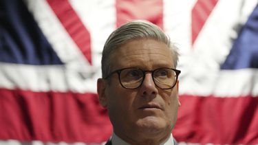 El primer ministro británico Keir Starmer visita a una compañía en Washington el 27 de febrero del 2025. (Carl Court/Pool Photo via AP)