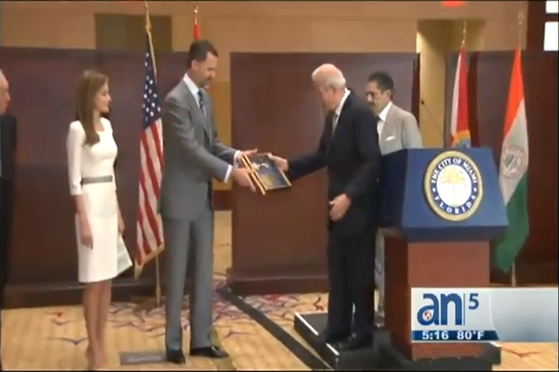 Príncipes de Asturia visitan Miami para la inauguración de la edición número 30 de la Feria Internacional del Libro en Miami.