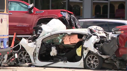 choque multiple en doral deja seis heridos y obliga a cerrar una transitada interseccion