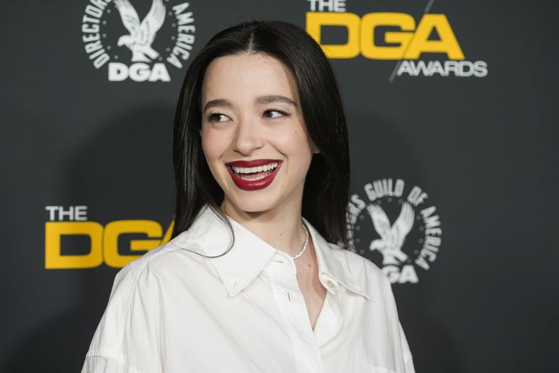Mikey Madison llega a la 77ª edición de los Premios del Sindicato de Directores de América el sábado 8 de febrero de 2025 en Beverly Hills, California. (Foto AP/Chris Pizzello)
