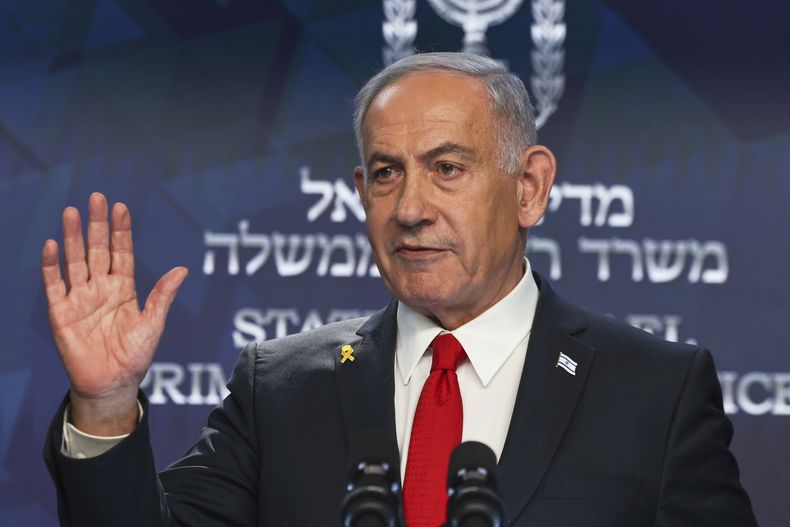 El primer ministro israelí Benjamin Netanyahu en Jerusalén el 21 de mayo del 2025. (Ronen Zvulun/Pool Photo via AP)